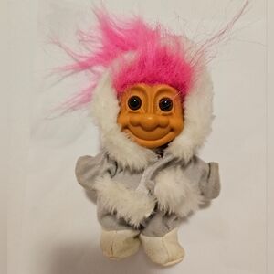 Vintage Troll Doll with Gray Outfit